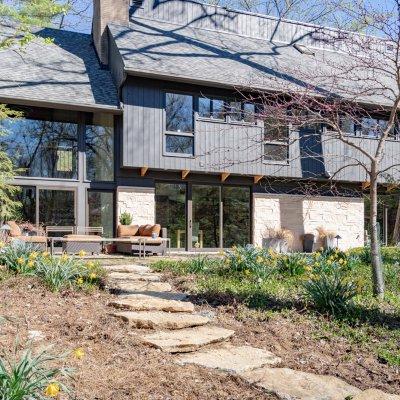 Outdoor patio stone walkway  